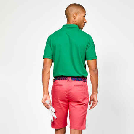 Men's golf chino shorts - MW500 cherry pink