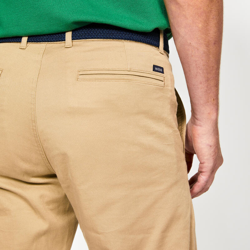 Pantalon chino golf bumbac MW500 Bej Bărbați 