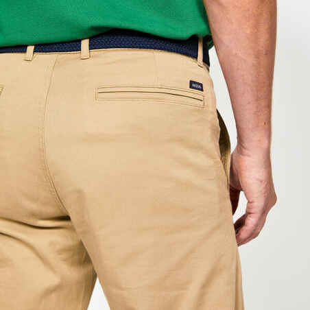 Vyriškos medvilninės golfo kelnės „MW500“, smėlio spalvos