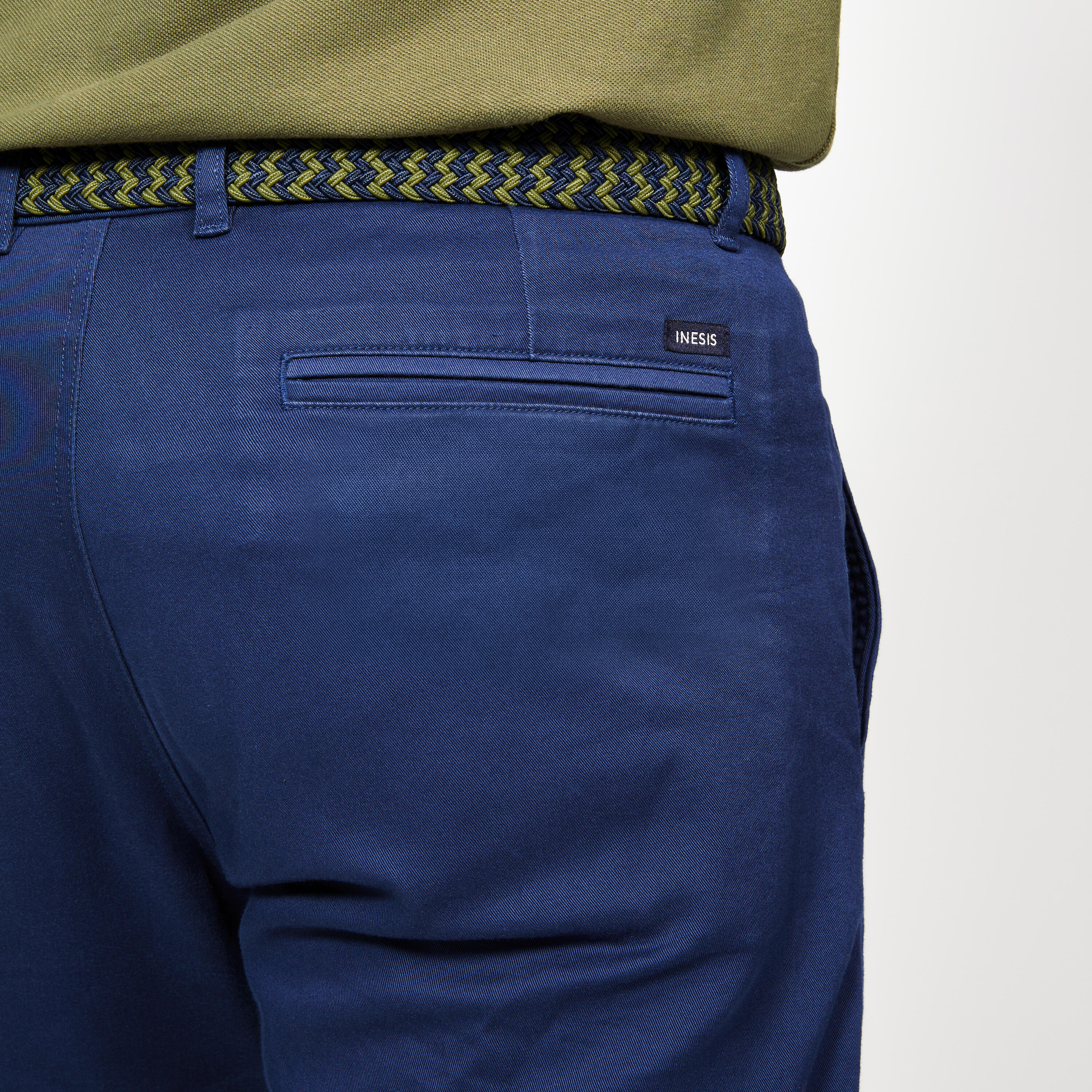Golf chino broek heren MW500 blauw 4/4