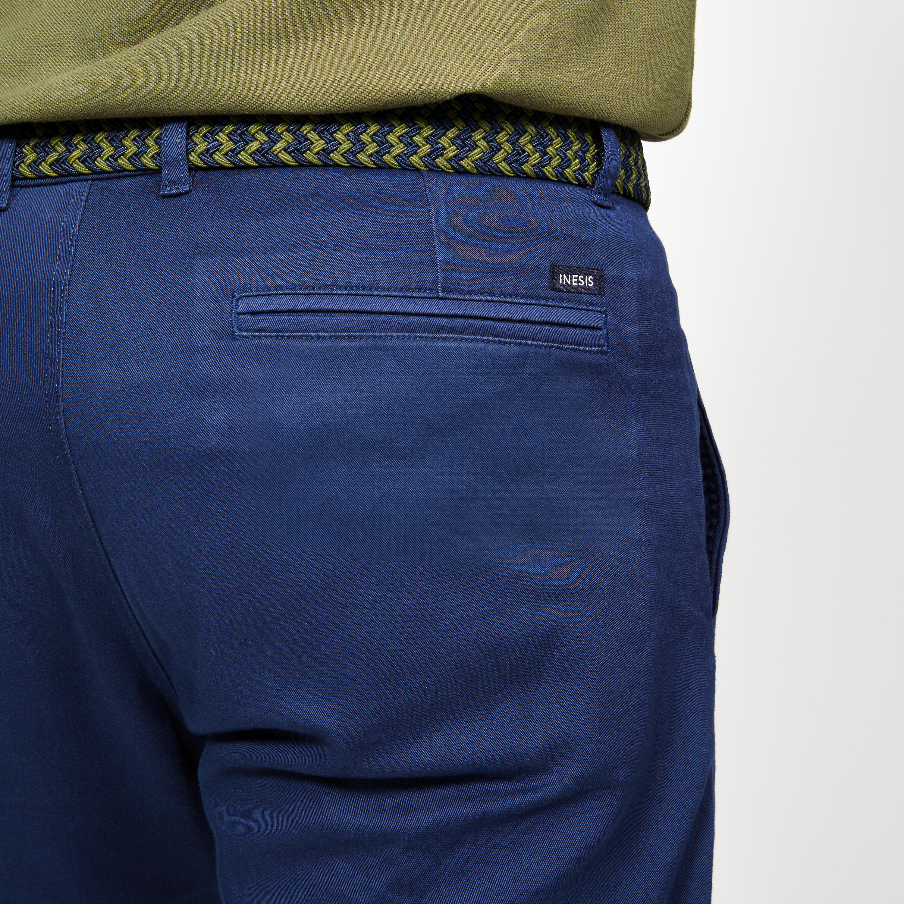 Men's golf cotton chino trousers - MW500 blue 4/4