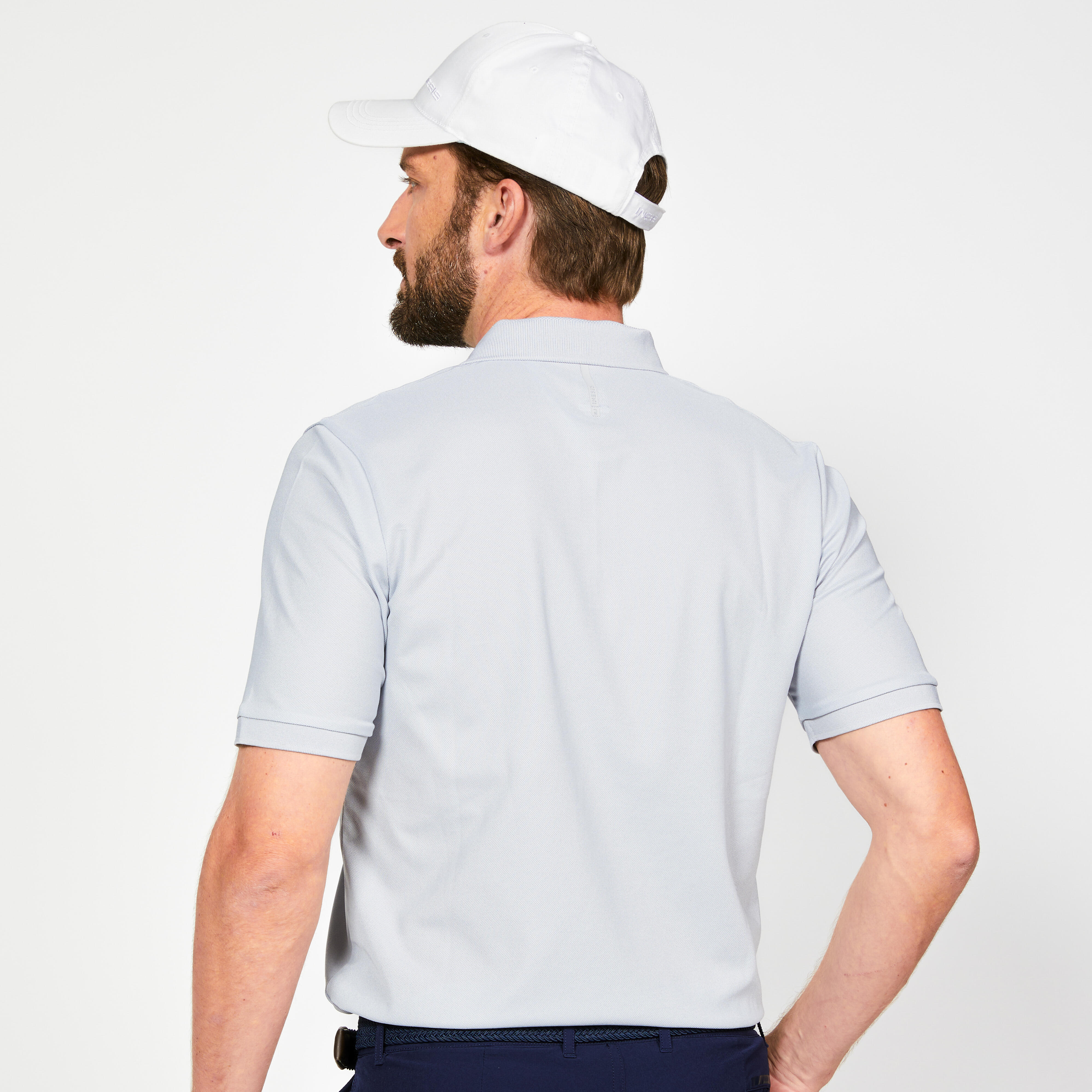 Polo de golf à manches courtes homme – WW 500 gris perle - INESIS