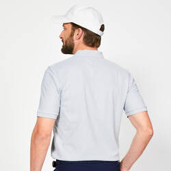 Men's golf short-sleeved polo shirt - WW500 pearl grey