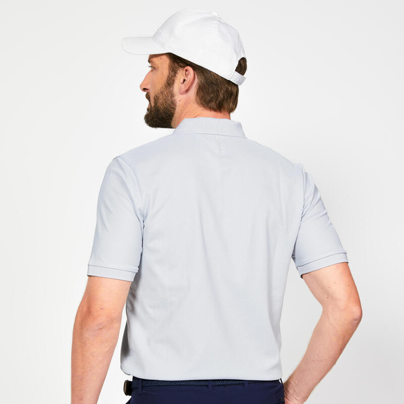 Tricou Polo Golf WW500 Gri perlat Bărbați