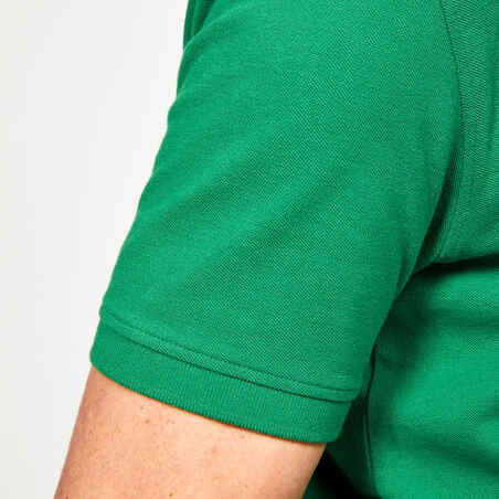 Vyriški trumparankoviai golfo polo marškinėliai „MW500“, miško žalios spalvos