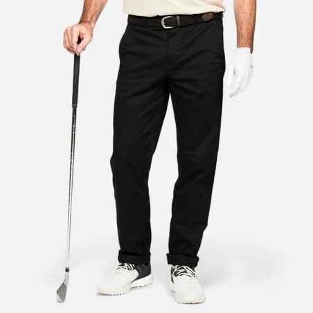 Pantalón de golf de algodón negro para hombre MW500