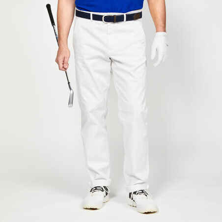 Vyriškos medvilninės golfo kelnės „MW500“, baltos