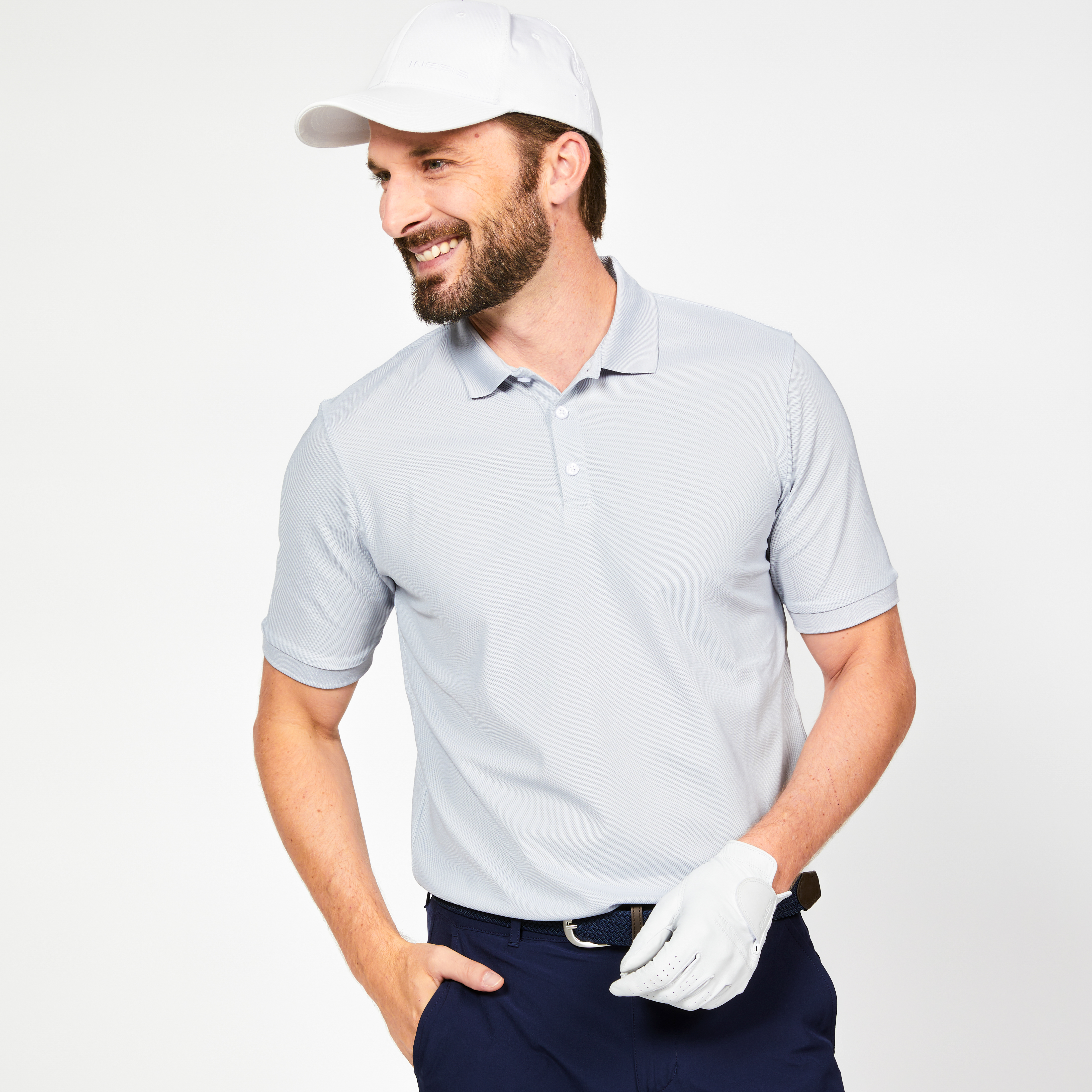 Polo golf manches courtes Homme - WW500 gris perle