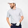 Men's golf short-sleeved polo shirt - WW500 pearl grey