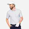 Men's golf short-sleeved polo shirt - WW500 pearl grey