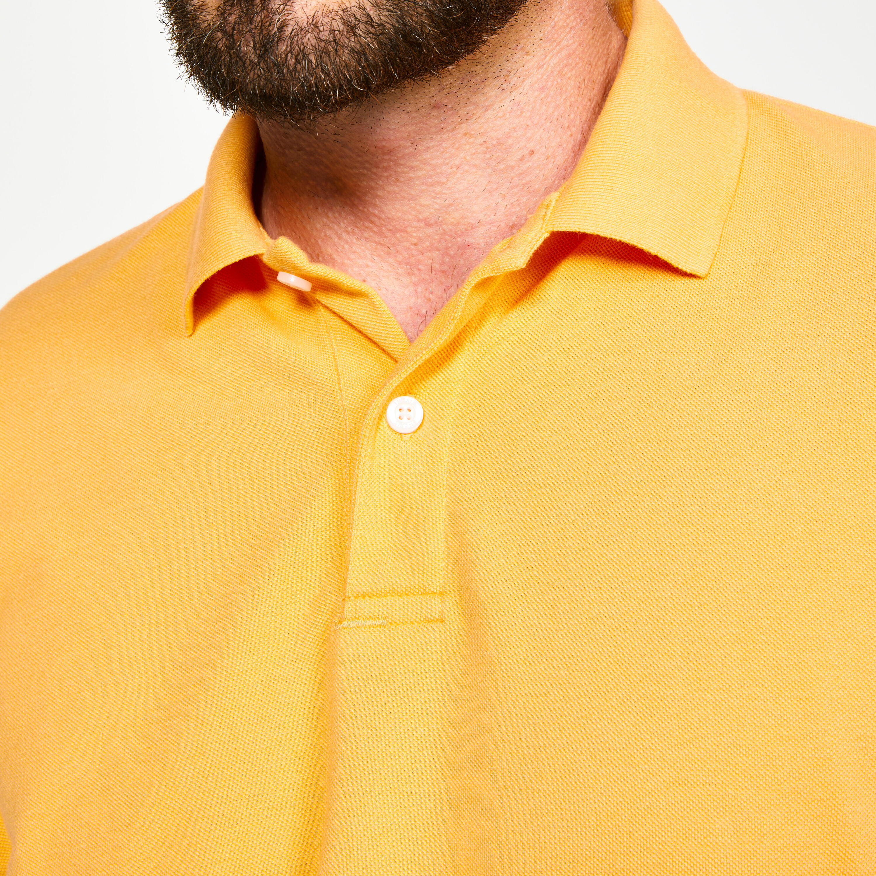 Men's golf short-sleeved polo shirt - MW500 sunset orange 3/5