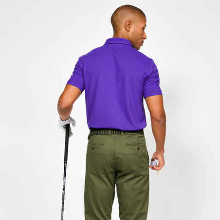 Men's short-sleeved golf polo shirt - MW500 lavender