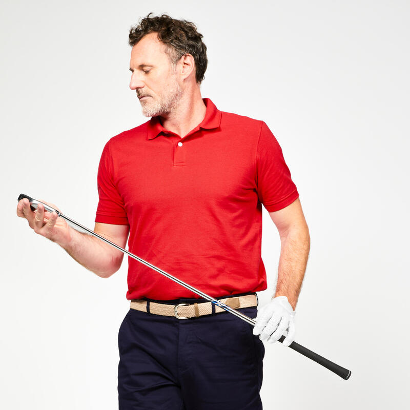 Polo de golf manches courtes Homme - MW500 rouge