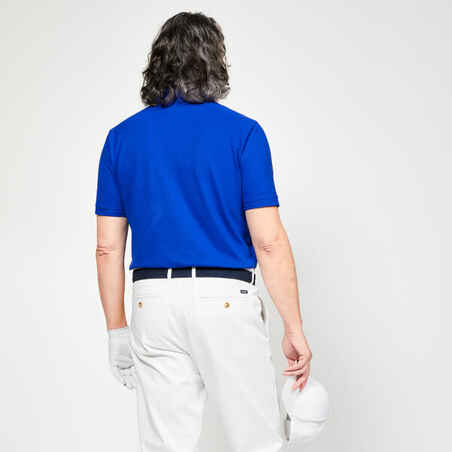 Vyriški trumparankoviai golfo polo marškinėliai „MW500“, tamsios indigo spalvos