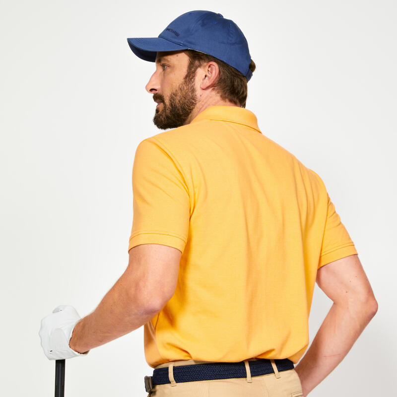 男款高爾夫短袖 Polo 衫 - MW500 落日橘色