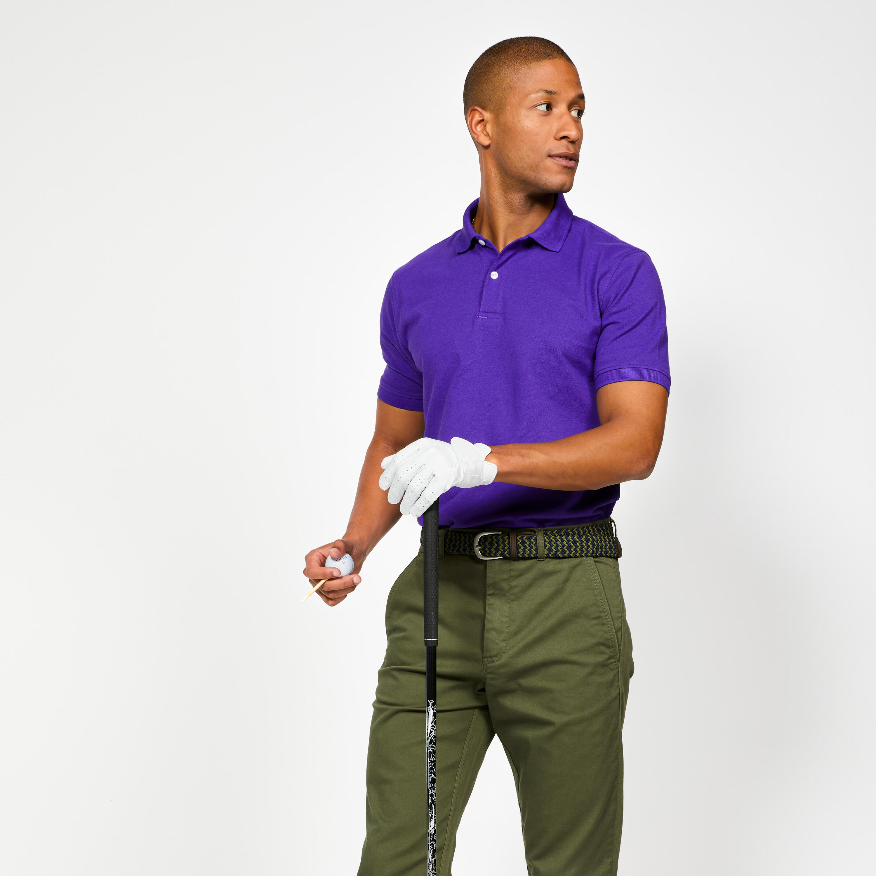Pánské golfové polo s krátkým rukávem MW500 2/6