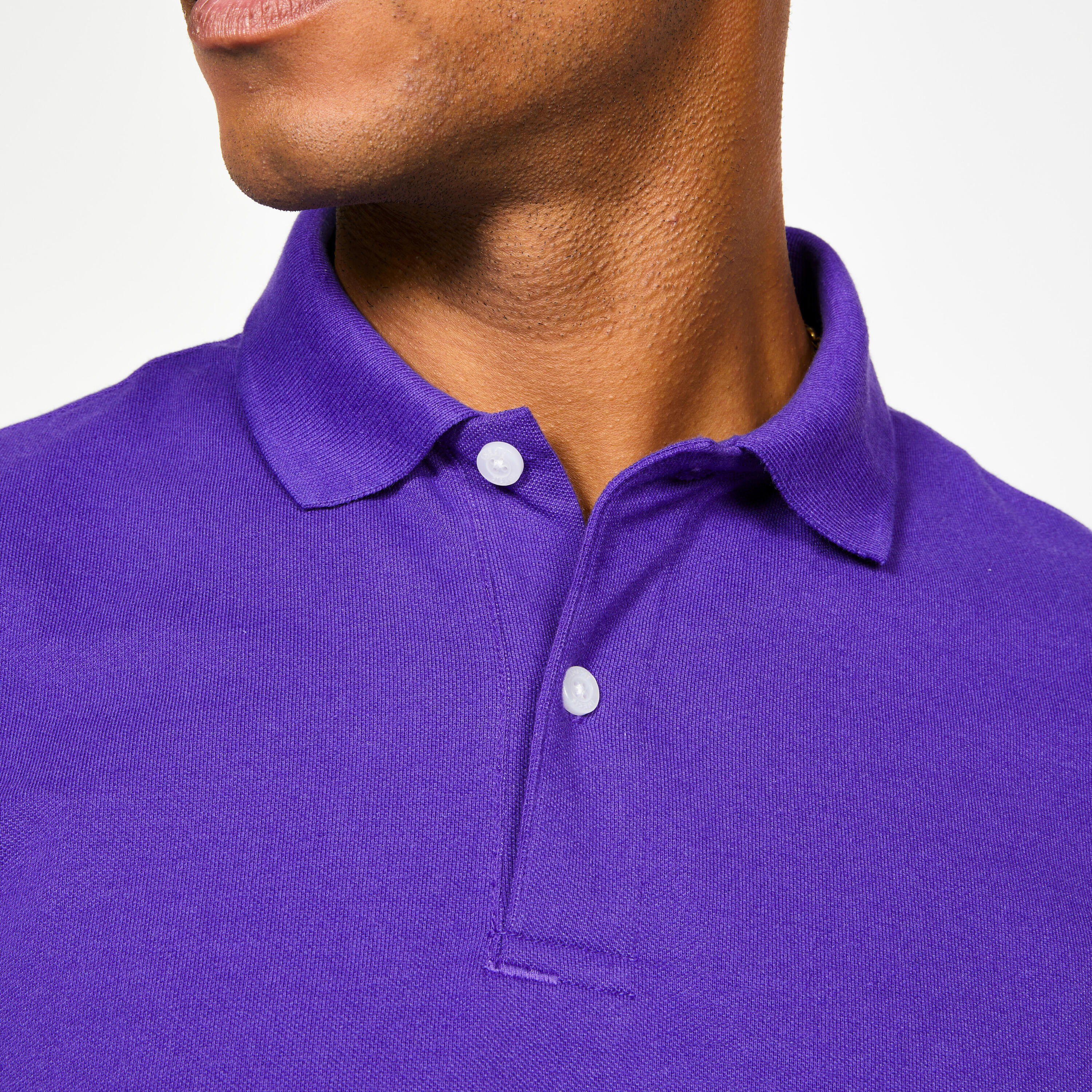 Men's short-sleeved golf polo shirt - MW500 lavender 3/5