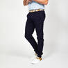 Men's golf cotton chino trousers, MW500 navy blue