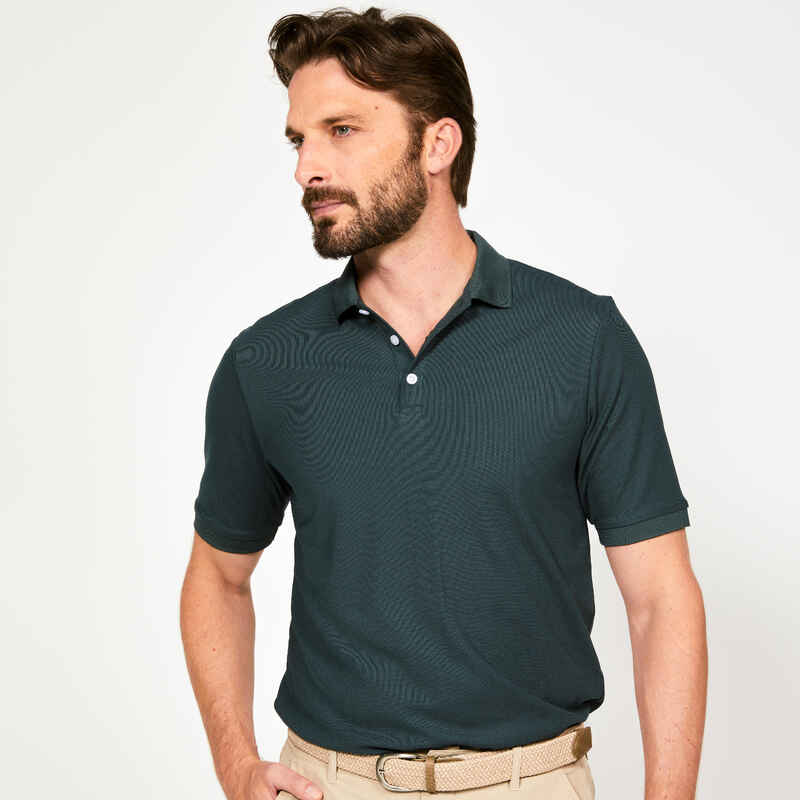 Men's short-sleeved golf polo shirt - WW500 green