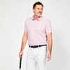 Men's golf cotton short-sleeved polo shirt - MW500 Light pink