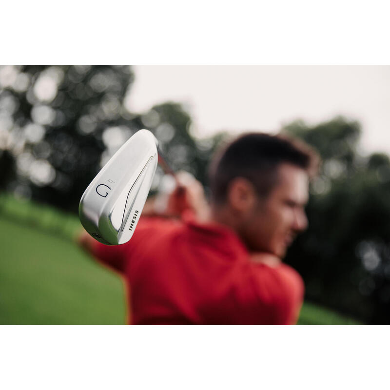 Série fers golf gaucher vitesse moyenne graphite - INESIS 500