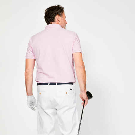 Men's golf short-sleeved polo shirt - MW500 light pink