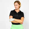 Damen Golf Poloshirt kurzarm - WW500 schwarz 