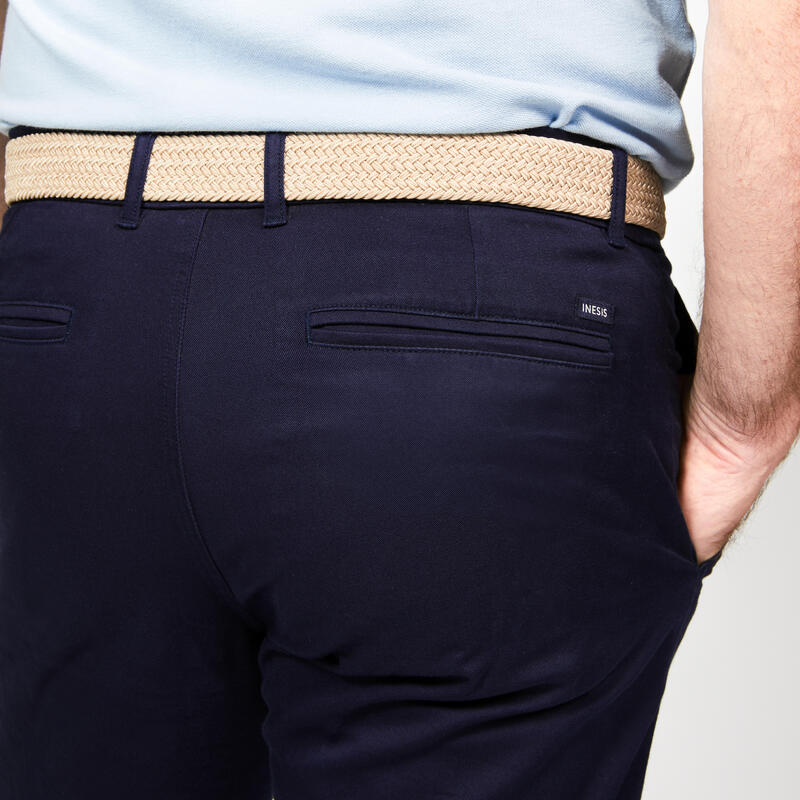 Pantalon chino golf coton Homme, MW500 bleu marine