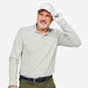 Men's golf long-sleeved polo shirt - MW500 grey
