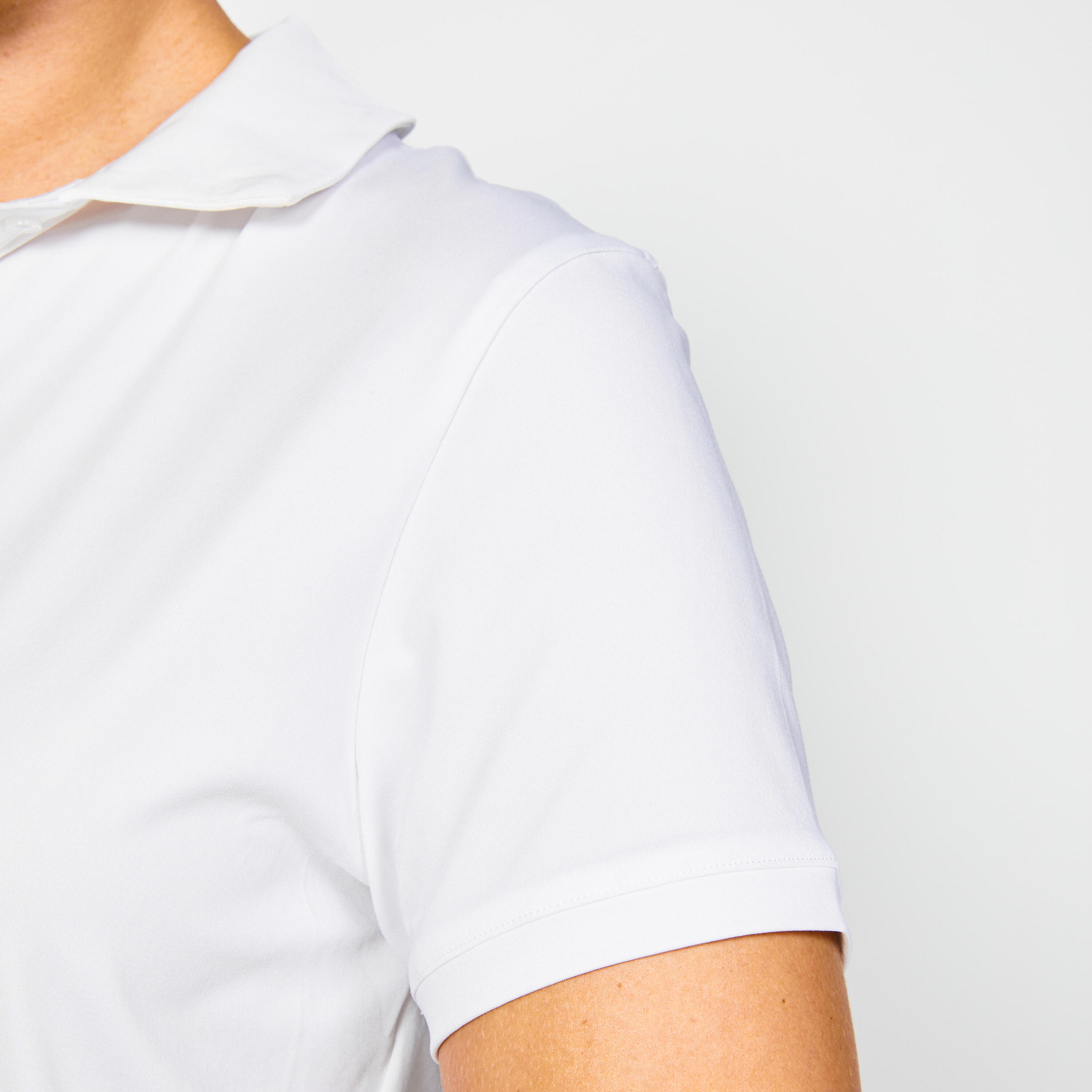 Polo de golf à manches courtes femme, WW 500 blanc 4/5
