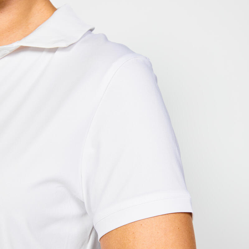 Tricou Polo golf WW500 Alb Damă