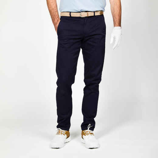 Men's cotton golf trousers - MW500 blue