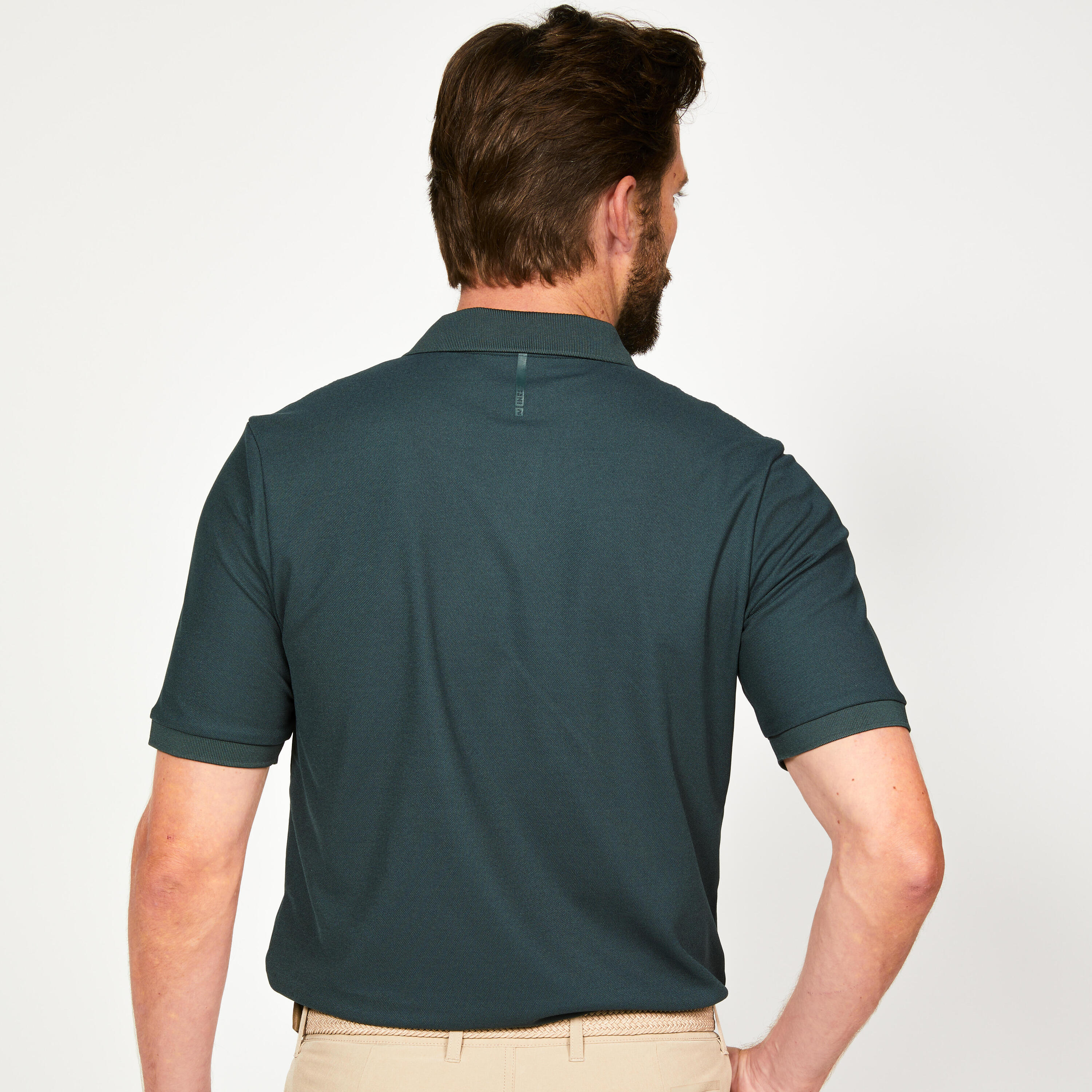 Men's short-sleeved golf polo shirt - WW500 green 2/5