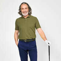 Men’s golf cotton short-sleeved polo shirt - MW500 Khaki