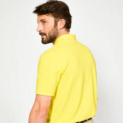 Men's golf cotton short-sleeved polo shirt - MW500 Yellow