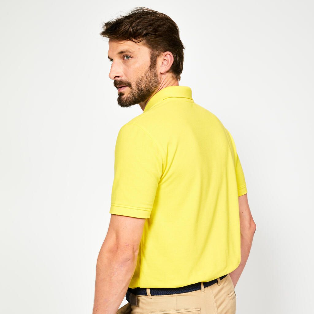 Golf cotton short sleeve polo shirt beige