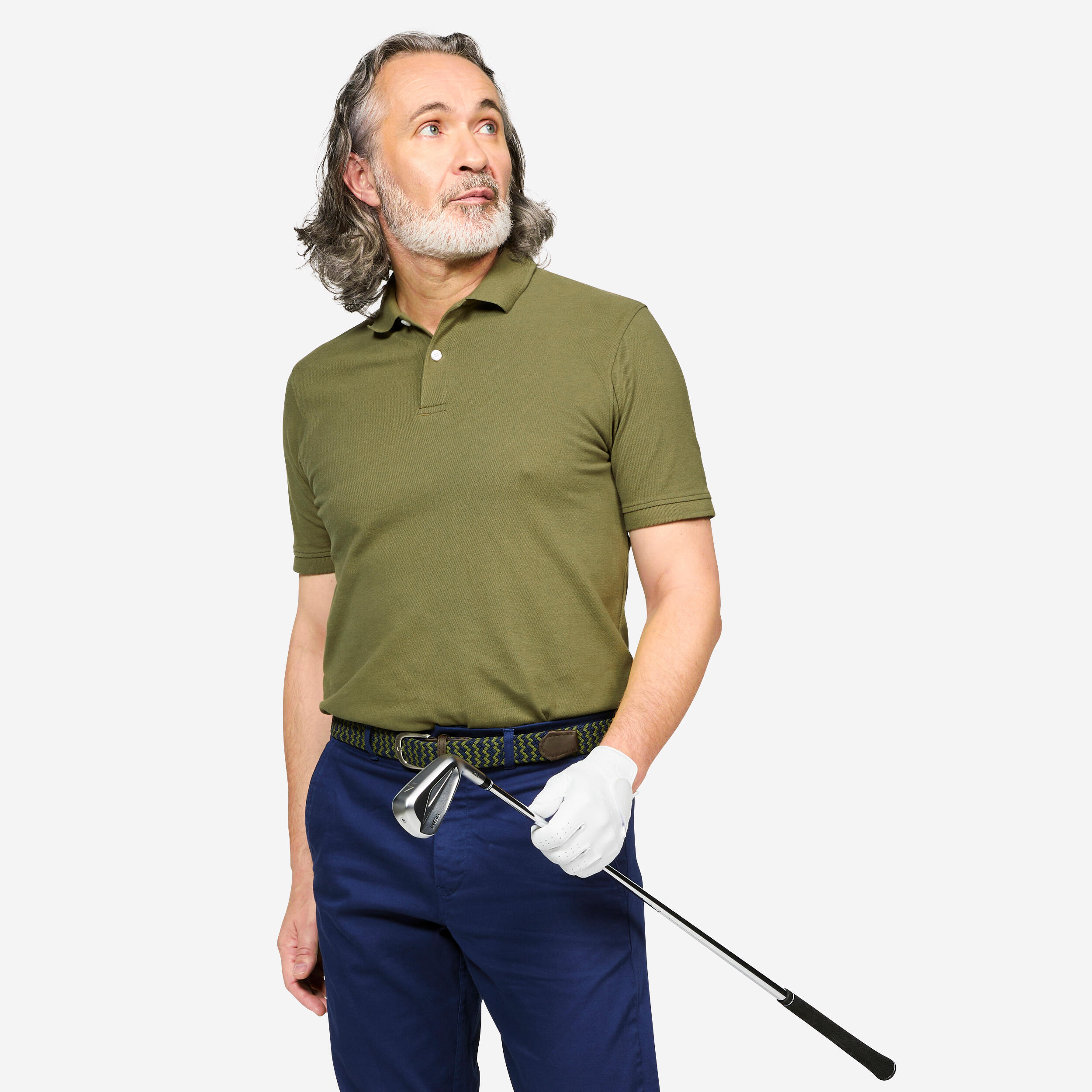 Polo golf uomo MW 500 verde militare 21/34