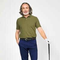Men’s golf cotton short-sleeved polo shirt - MW500 Khaki