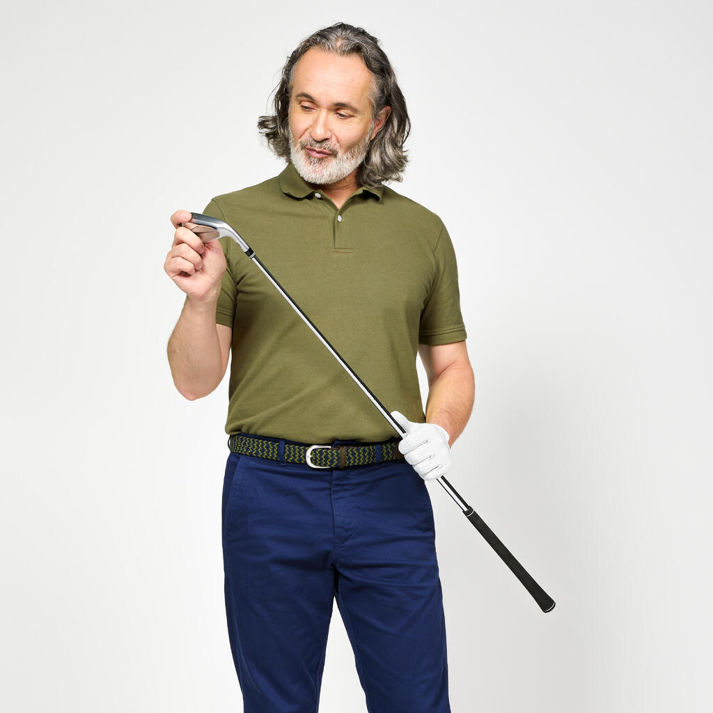 Golf cotton short sleeve polo shirt beige