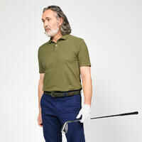 Men’s golf cotton short-sleeved polo shirt - MW500 Khaki