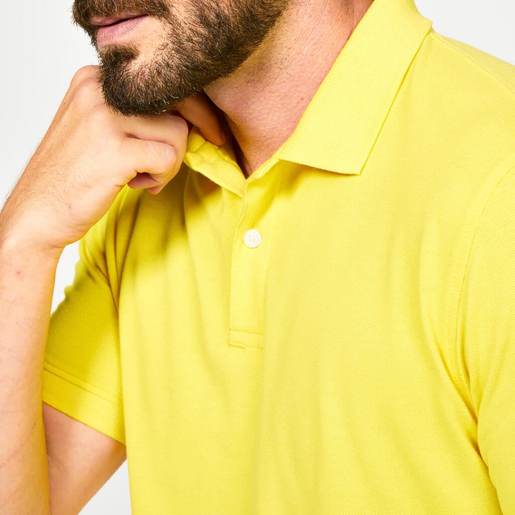 Golf cotton short sleeve polo shirt beige