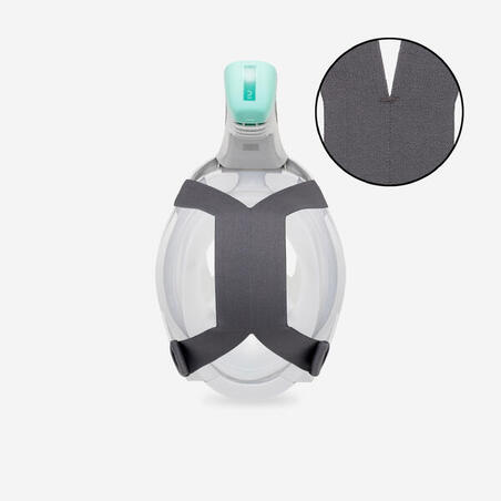 Маска Easybreath 2024 для снорклінгу для дорослих з чохлом сіра