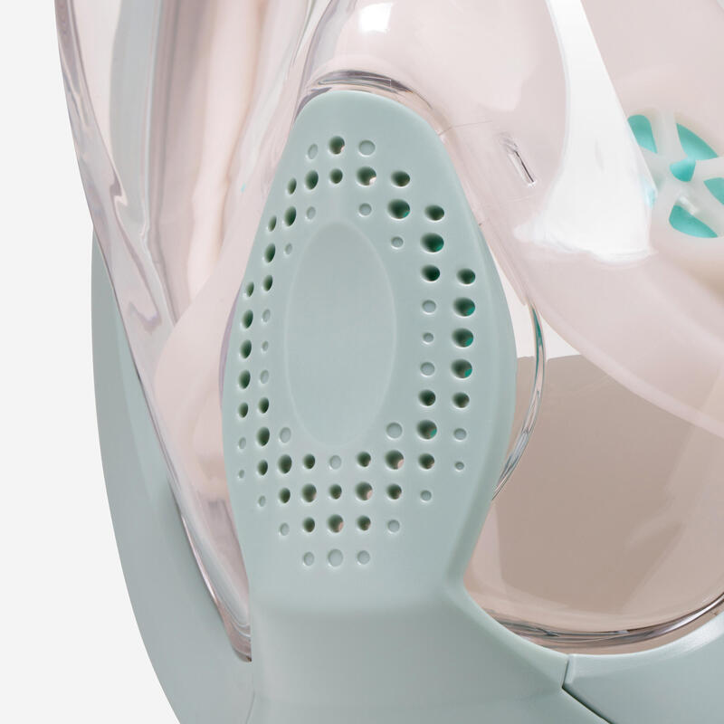 Masque Easybreath+ de surface valve acoustique Adulte - 540 Kaki Clair Rose