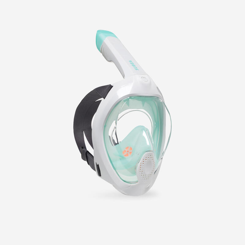 Snorkelmasker met geluidsventiel voor volwassenen Easybreath 540 freetalk laguna