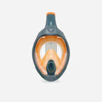 Surface snorkelling mask Easybreath + with acoustic valve > age 10 Khaki orange