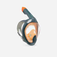 Surface snorkelling mask Easybreath + with acoustic valve > age 10 Khaki orange