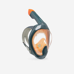 Máscara snorkel Easybreath. Talla S/M y M/L. Válvula acústica naranja