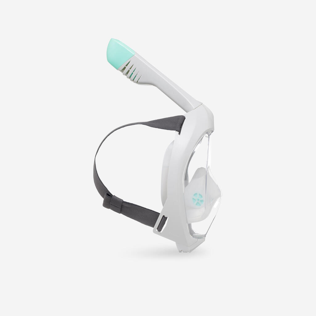 Masque easybreath snorkeling de surface adulte - gris avec sac 2024