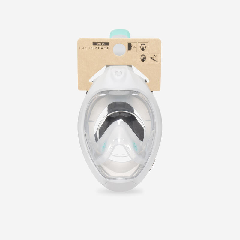 Snorkelmasker voor volwassenen Easybreath grijs ZONDER TAS