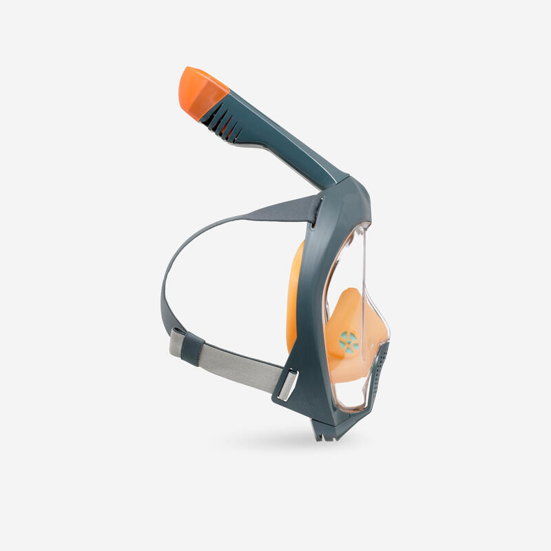 Snorkelmasker met geluidsventiel voor volwassenen Easybreath 540 freetalk oranje